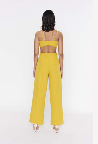 Deme By Gabriella-Mustard Bralette And Pants-INDIASPOPUP.COM