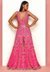 Papa Don'T Preach By Shubhika-Hot Pink Embellished Jumpsuit-INDIASPOPUP.COM