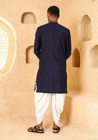 Navy mirror work kurta with pant