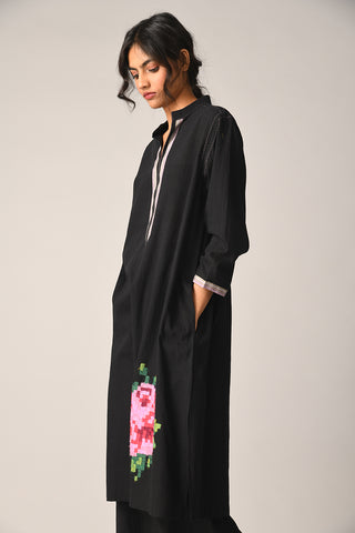 Ermanica black tunic and pant set