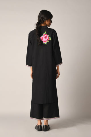 Ermanica black tunic and pant set