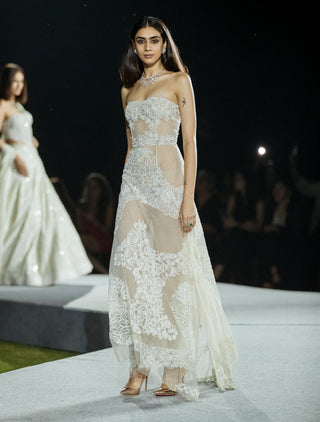 Champagne sheer serena gown