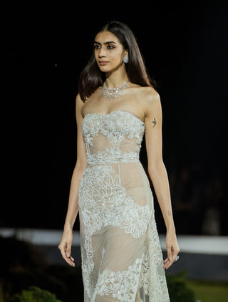 Champagne sheer serena gown