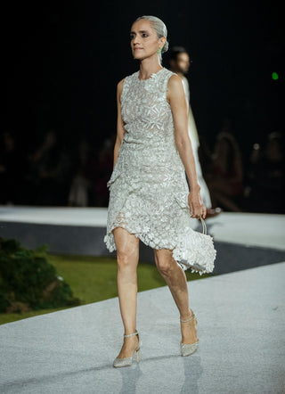 Ivory tonal shirley dress