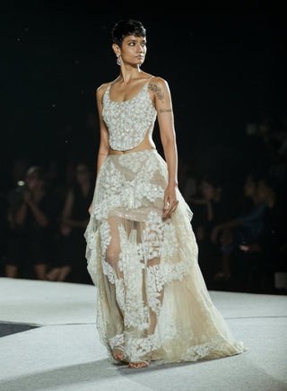Ivory jenny skirt and corset