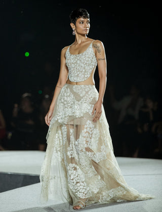 Ivory jenny skirt and corset