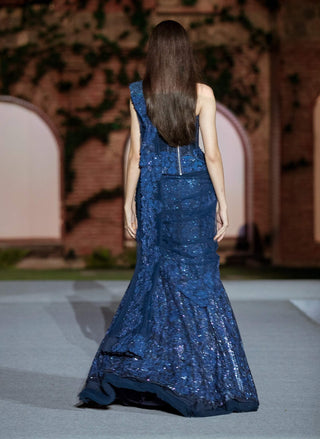 Navy blue kate fishcut skirt set