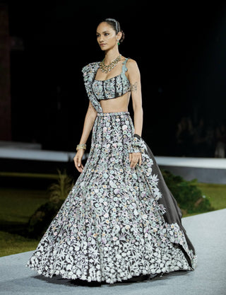 Black vivien lehenga set