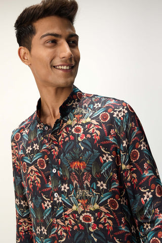 Arjan Dugal Botanical Blue Kurta And Pants available on indiaspopup