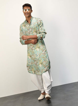 Arjan Dugal Patel Blue Kurta And Pants available on indiaspopup