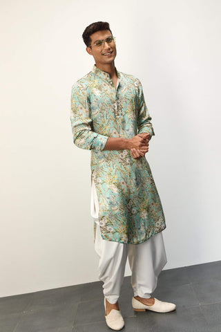 Arjan Dugal Patel Blue Kurta And Pants available on indiaspopup