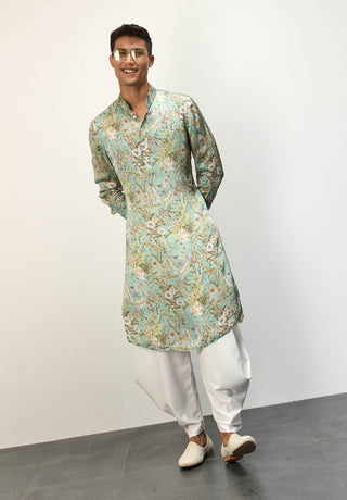 Arjan Dugal Patel Blue Kurta And Pants available on indiaspopup