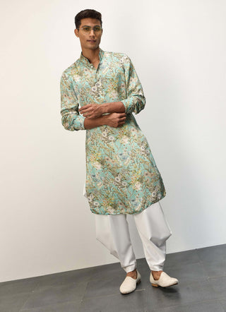 Arjan Dugal Patel Blue Kurta And Pants available on indiaspopup