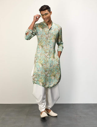 Arjan Dugal Patel Blue Kurta And Pants available on indiaspopup