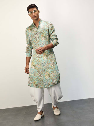 Arjan Dugal Patel Blue Kurta And Pants available on indiaspopup