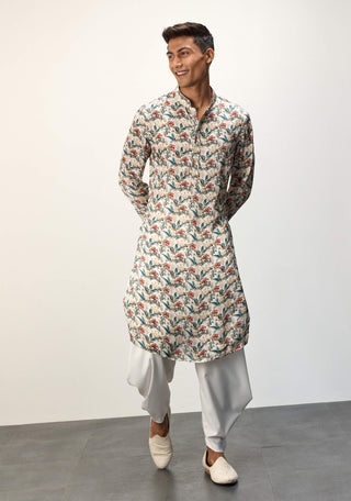 Arjan Dugal White Scarlet Sage White Kurta And Pants available on indiaspopup