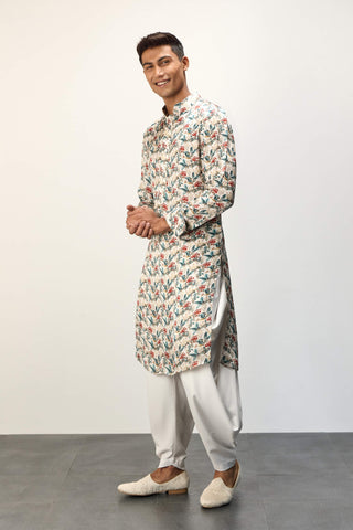 Arjan Dugal White Scarlet Sage White Kurta And Pants available on indiaspopup