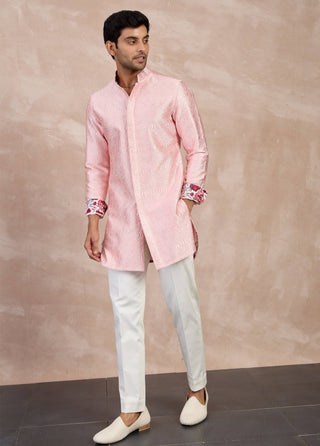 Arjan Dugal Pink Maze Foe Kurta Set available on indiaspopup