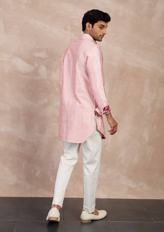 Arjan Dugal Pink Maze Foe Kurta Set available on indiaspopup