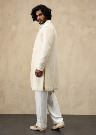 Arjan Dugal Off-White Star Shrug Set available on indiaspopup