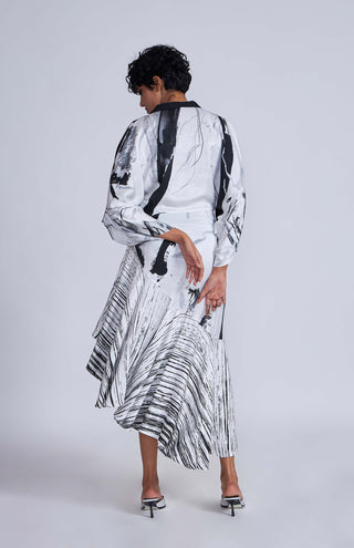 Advait-Yuki Asymmetrical Shirt Dress-INDIASPOPUP.COM