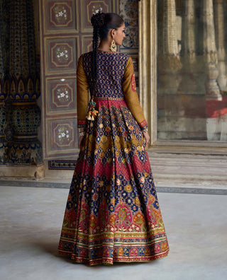 Ibadat multicolor anarkali and dupatta