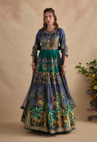 Shloka multicolor anarkali with dupatta