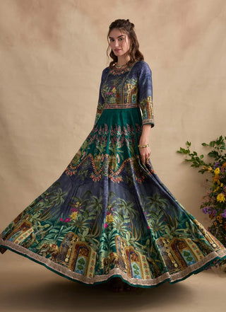 Shloka multicolor anarkali with dupatta