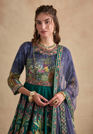 Shloka multicolor anarkali with dupatta