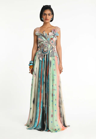 Aether Pop Aurora Gown by Aisha Rao, available on Indiaspopup.com