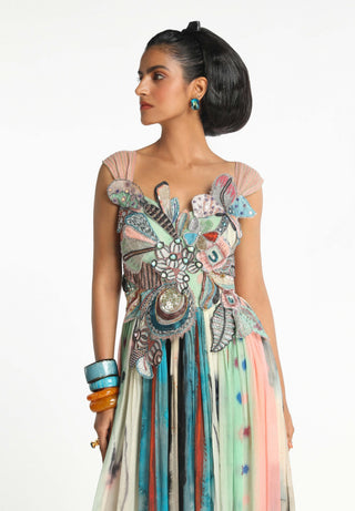 Aether Pop Aurora Gown by Aisha Rao, available on Indiaspopup.com