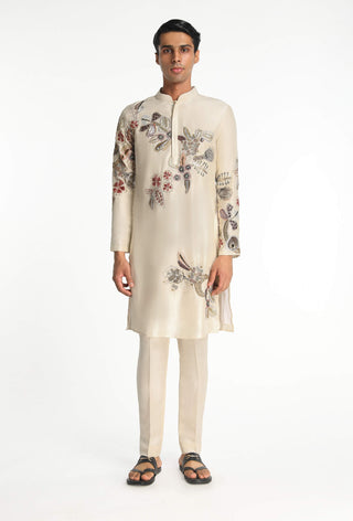 Zenith Ivory Kurta And Pant by Aisha Rao Men, available on Indiaspopup.com