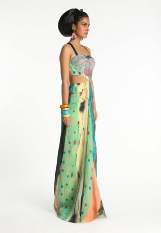 Nyxen Pop Aurora Printed Gown by Aisha Rao, available on Indiaspopup.com