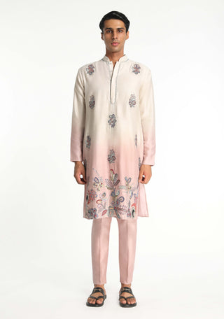 Harmony Ivory Pink Kurta And Pant by Aisha Rao Men, available on Indiaspopup.com