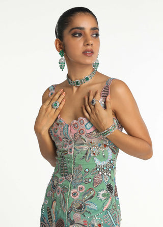 Serene Sultana Sharara Set by Aisha Rao, available on Indiaspopup.com