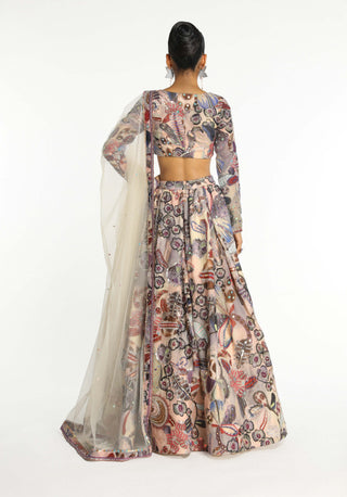 Iriscent Mist Purple Lehenga Set by Aisha Rao, available on Indiaspopup.com