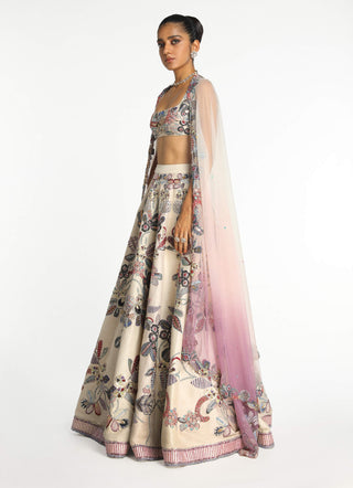 Lunara Ivory Lehenga Set by Aisha Rao, available on Indiaspopup.com