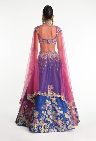 Cobaltine Electric Blue Lehenga Set by Aisha Rao, available on Indiaspopup.com