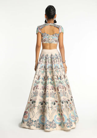 Seraphique Ivory Lehenga Set by Aisha Rao, available on Indiaspopup.com