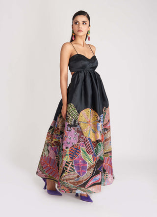 Aisha Rao-Twilight Black Embellished Gown-INDIASPOPUP.COM