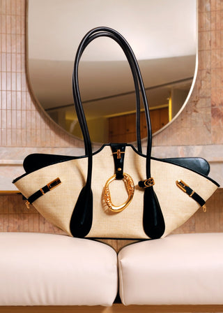 Jute boss midi tote