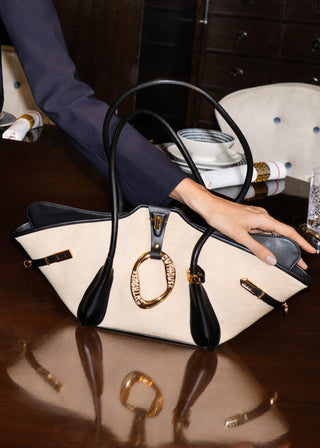 Jute boss midi tote