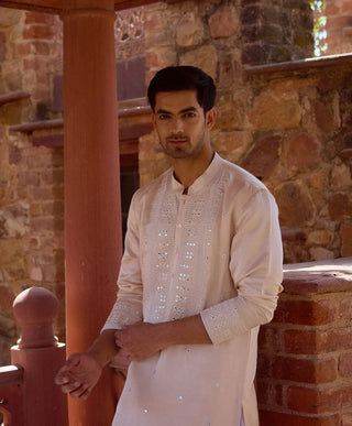 Nagarjuna Beige Kurta And Salwar by Ankit V Kapoor available on Indiaspopup.com