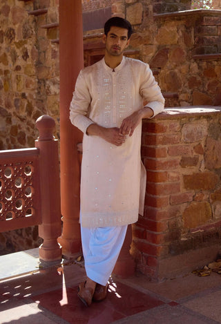 Nagarjuna beige kurta and salwar