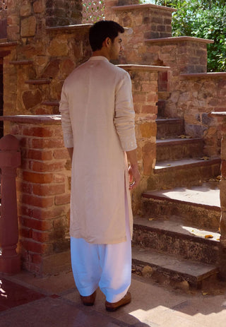 Nagarjuna Beige Kurta And Salwar by Ankit V Kapoor available on Indiaspopup.com