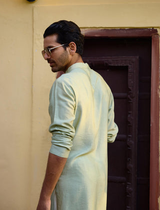 Gajner Mint Green Kurta And Churidar by Ankit V Kapoor available on Indiaspopup.com