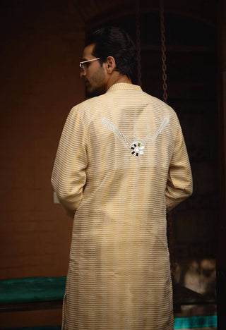 Juna Mahal Gold Kurta And Salwar by Ankit V Kapoor available on Indiaspopup.com