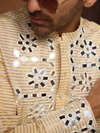 Juna Mahal Gold Kurta And Salwar by Ankit V Kapoor available on Indiaspopup.com