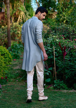 Mandawa Ash Gray Kurta And Churidar by Ankit V Kapoor available on Indiaspopup.com