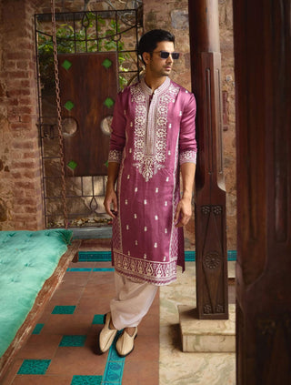 Chittorgarh Vintage Rose Kurta And Salwar by Ankit V Kapoor available on Indiaspopup.com